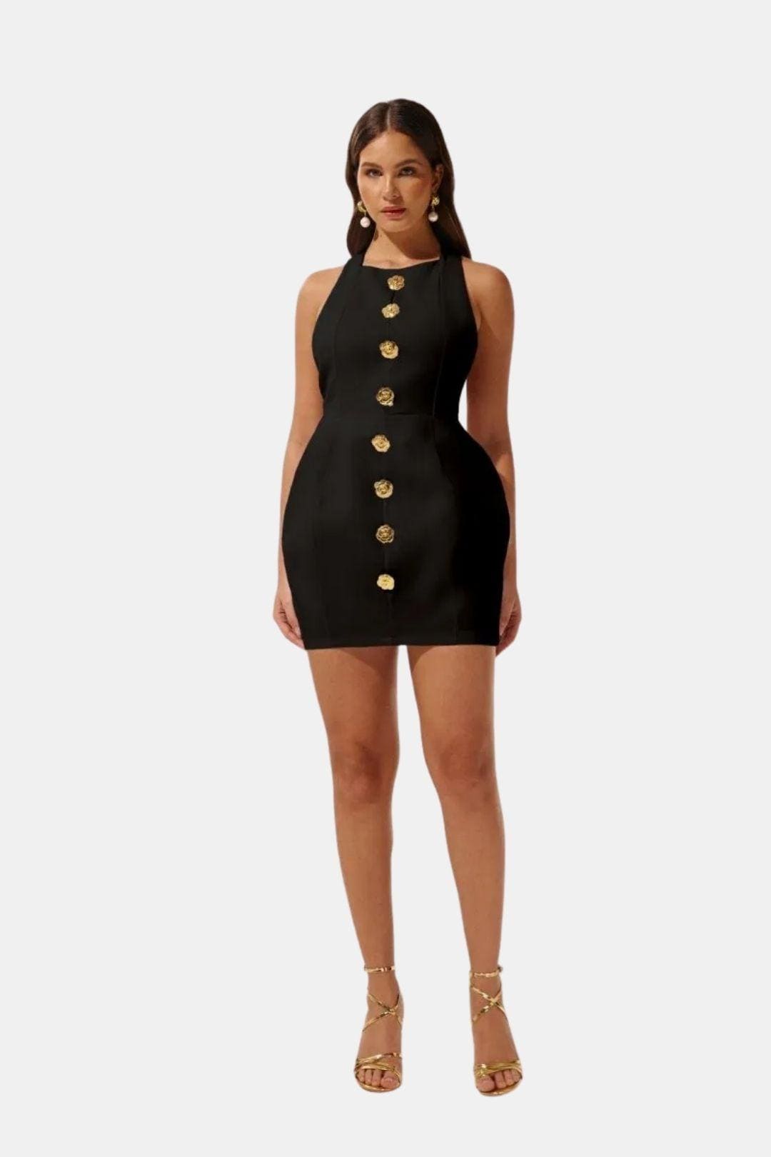 Backless Halter Mini Dress – Modesia