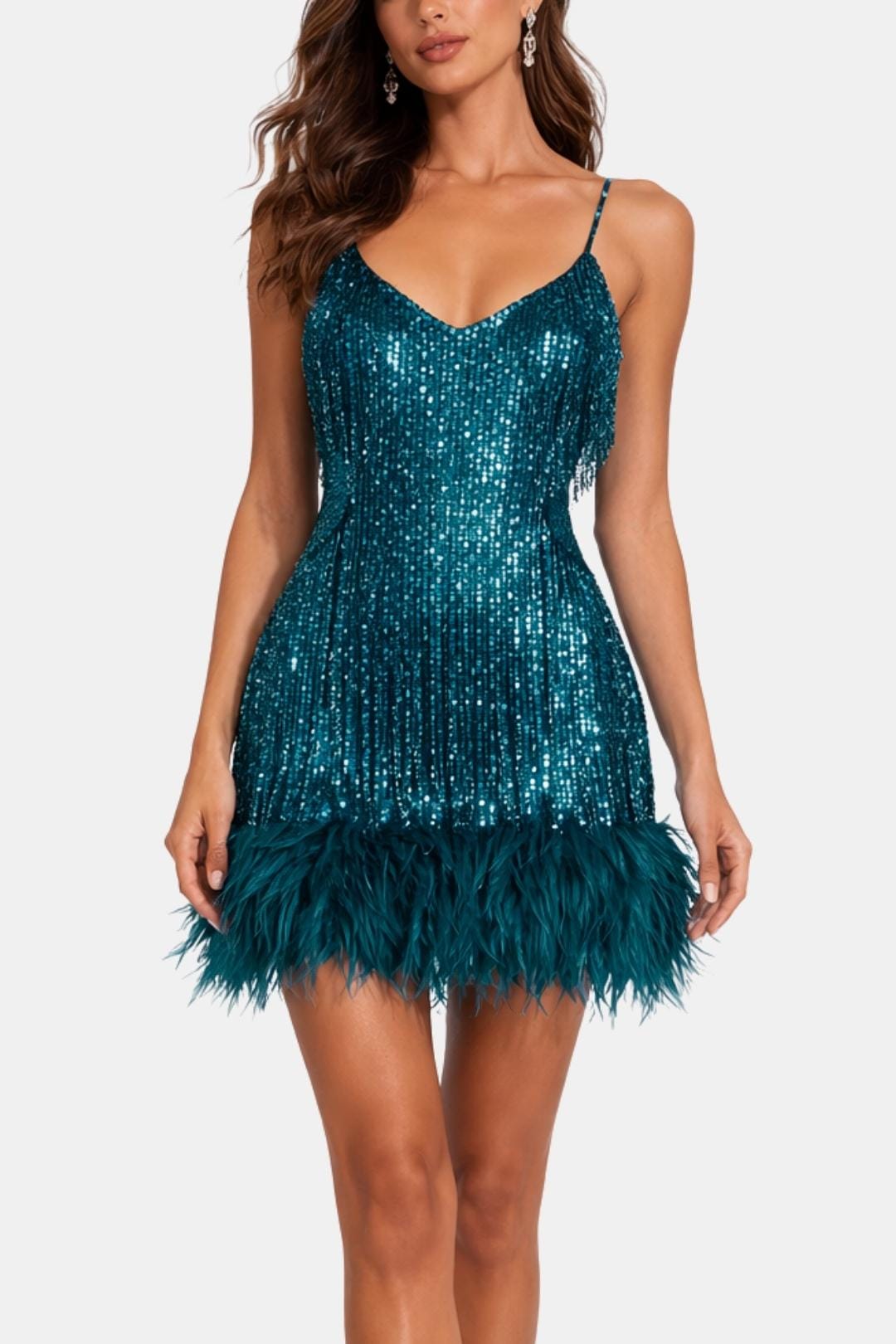 party dress fringe – Sequin Feather Mini Style – Modesia Color:Dusty Blush Roquefort Dressing or night out Sizing ladies dress wholesale india