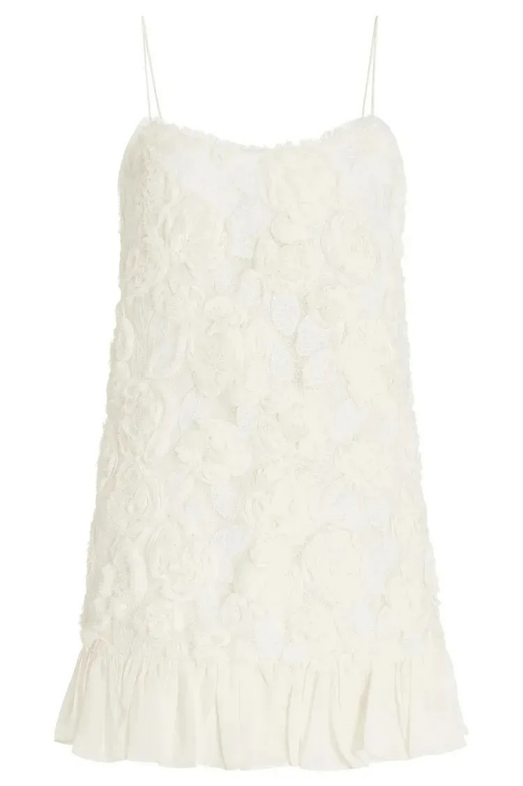 Isidora – Floral Appliqué Chiffon Mini Dress