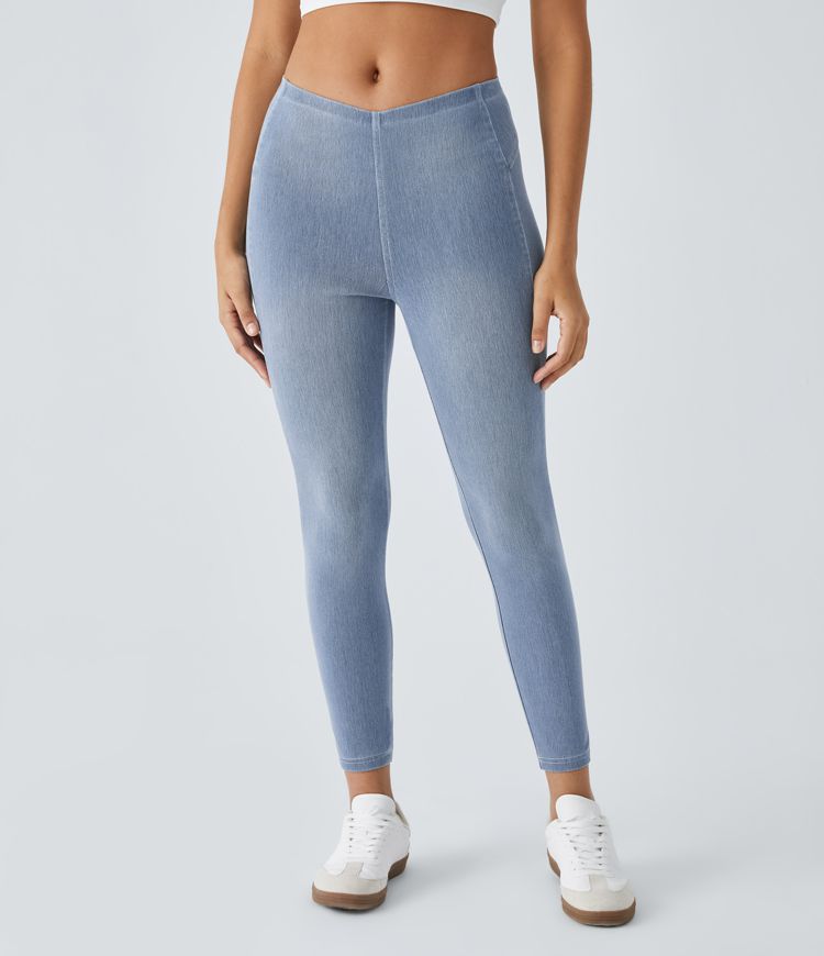 High-Waisted Skinny Jeggings | Light Blue | Stretch Fit