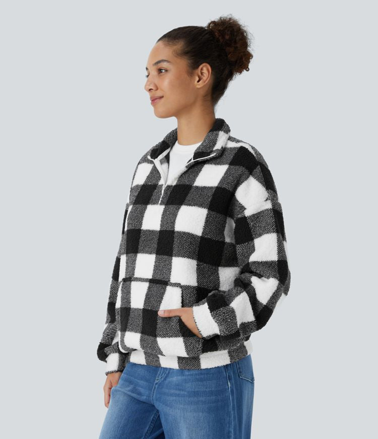 Buffalo Plaid Fleece Jacket | Warm and Stylish | Classic Design