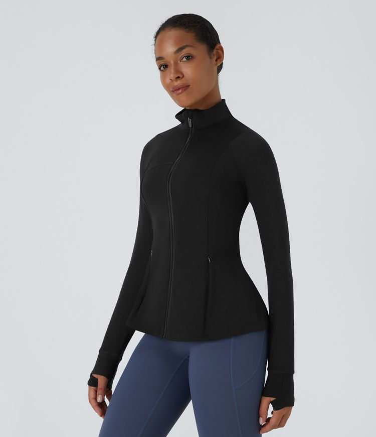 Fitted Zip-Up Jacket | Stretchy Activewear | Lightweight and Stylish