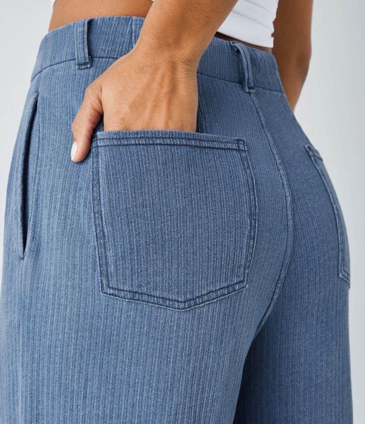 Cropped Tapered Jeans | Cotton Denim | Relaxed and Breezy