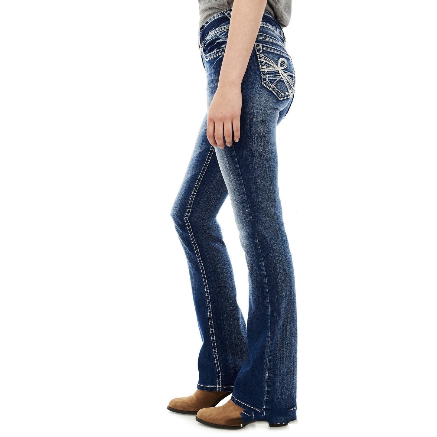 Mid-Rise Bootcut Jeans | Vintage Faded Look | Timeless Fit