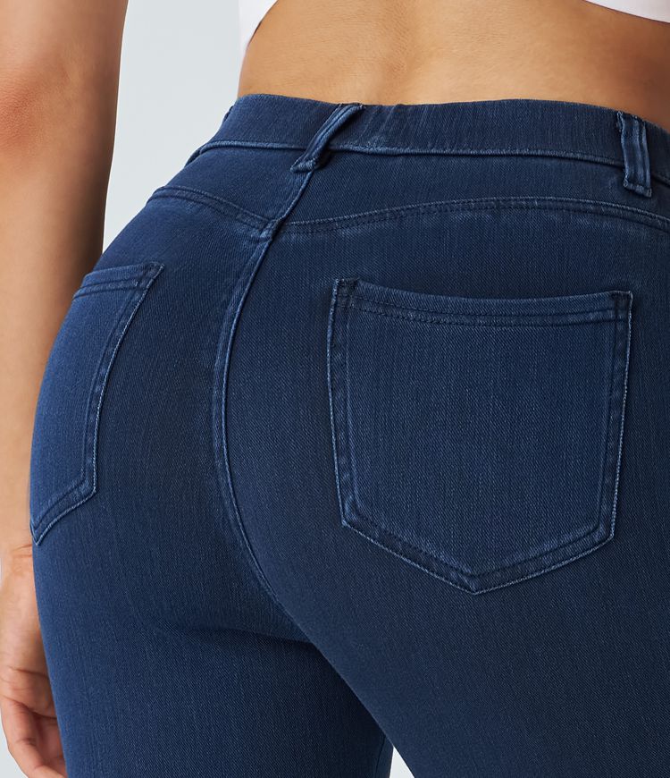 High-Waisted Pull-On Jeggings | Stretch Denim | Sleek and Comfortable