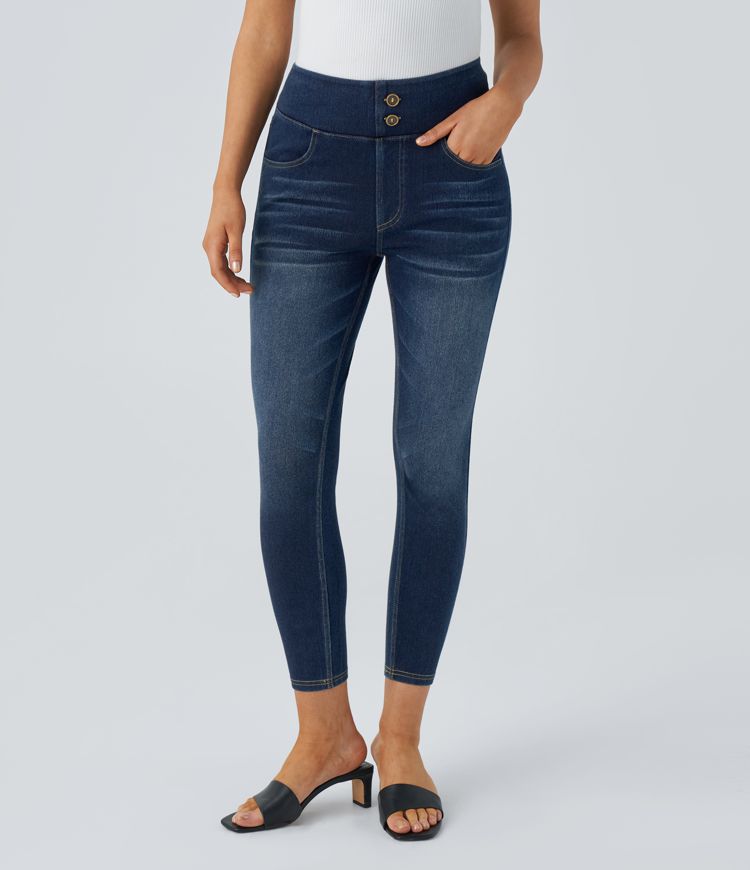 High-Rise Skinny Jeans | Stretch Denim | Indigo Blue