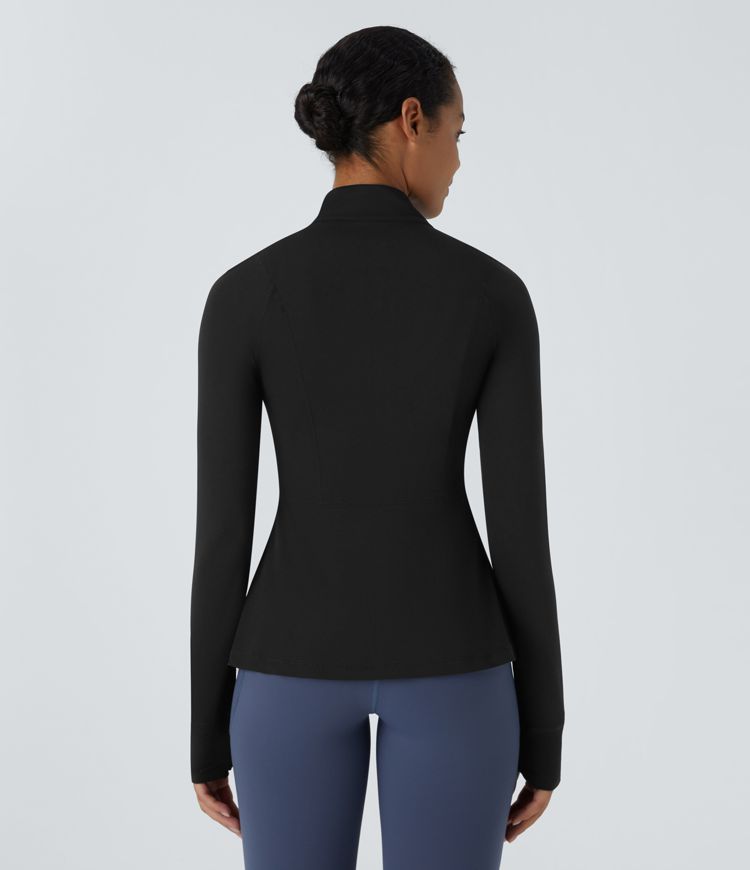 Fitted Zip-Up Jacket | Stretchy Activewear | Lightweight and Stylish