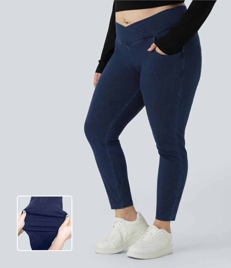 Plus-Size High-Waisted Jeggings | Stretch Denim Look | Sculpting Fit | Everyday Comfort