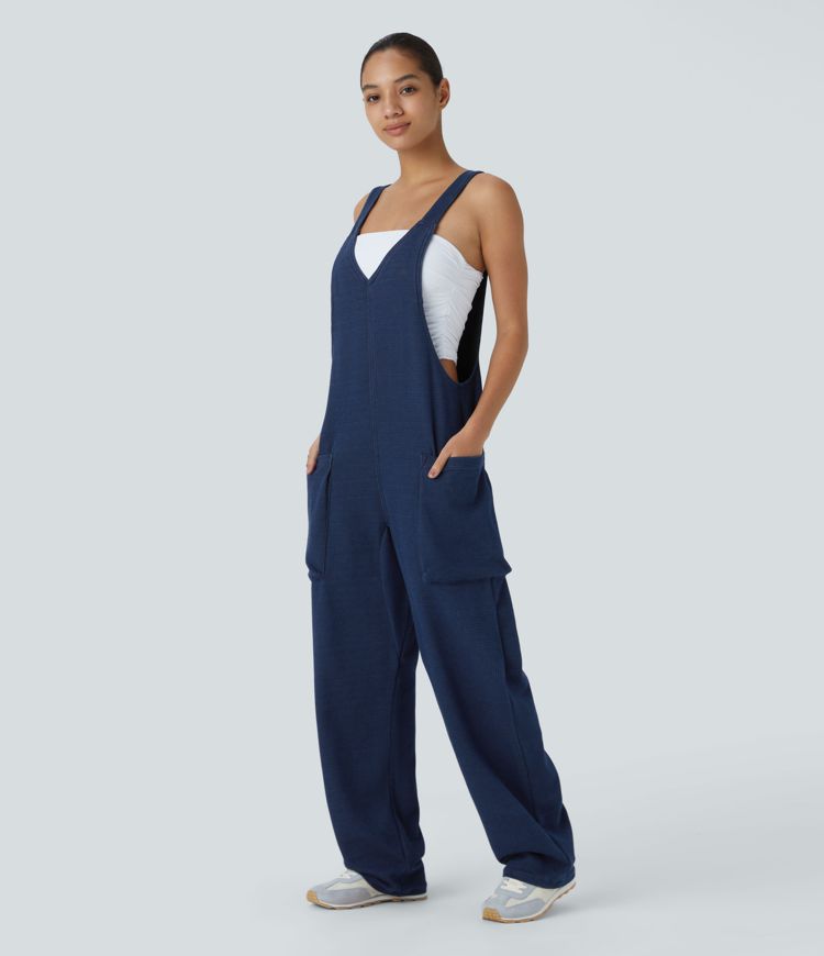 Wide-Leg Overalls | Adjustable Straps | Casual Comfort