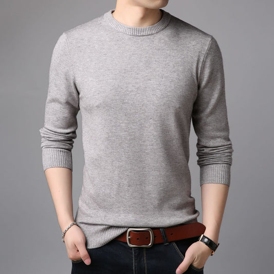 Classic Round-Neck Sweater | Cotton Blend | Timeless Comfort