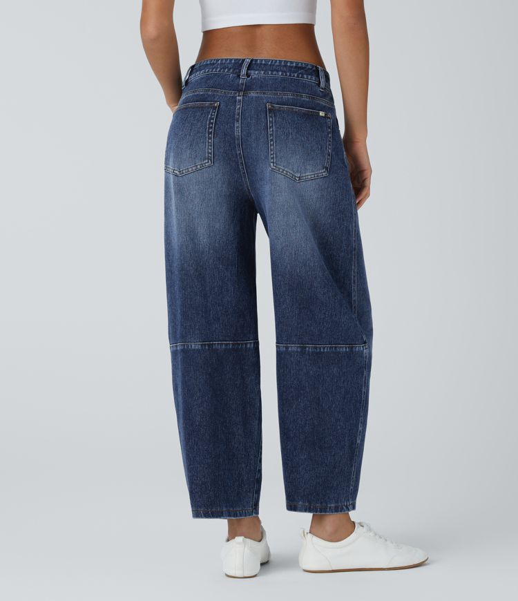 Relaxed Fit High-Waisted Jeans | Dark Wash Denim | Casual Everyday Style