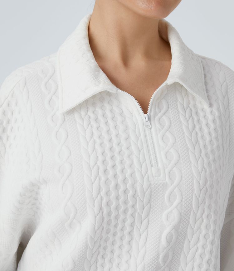 Collared Cable-Knit Sweater | Cotton-Blend | Classic and Cozy