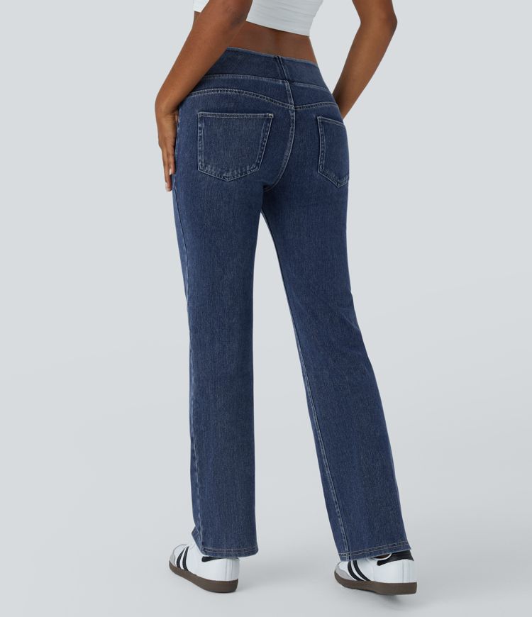 High-Waisted Straight-Leg Jeans | Stretch Denim | Classic Fit