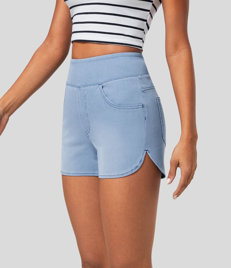 High-Waisted Pull-On Shorts | Stretch Fit | Sleek and Comfortable