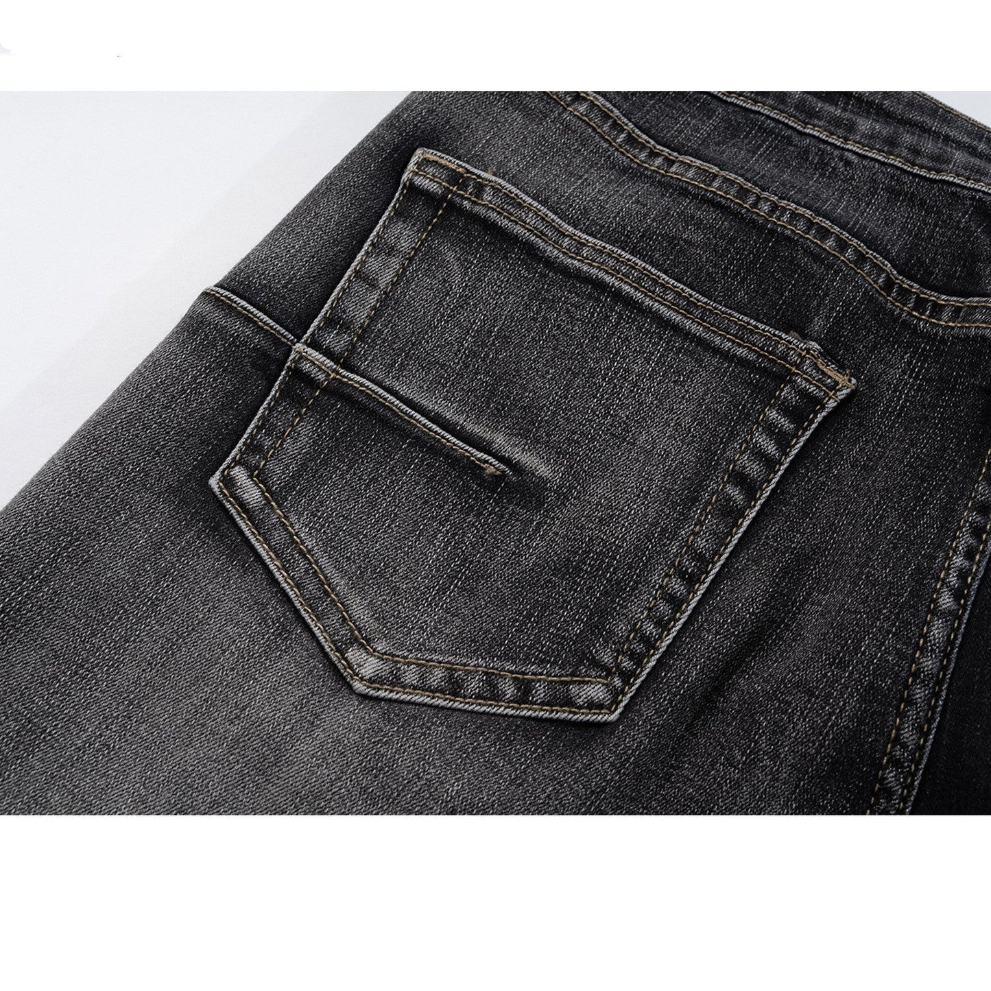 Tapered Jeans | Washed Black Denim | Sleek and Contemporary