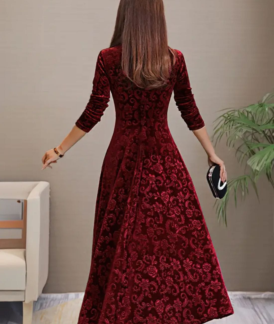 Carina - Long Sleeve Maxi Dress