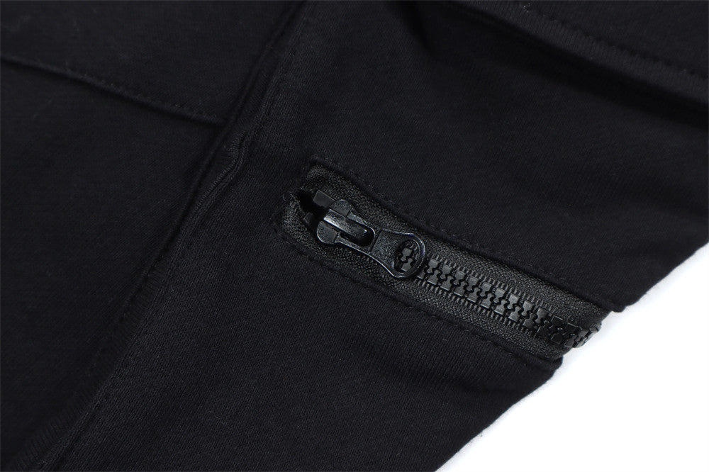 Cargo Joggers | Solid Black | Tapered Fit