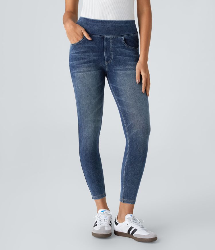 High-Waisted Pull-On Jeggings | Stretch Denim | Comfortable and Stylish