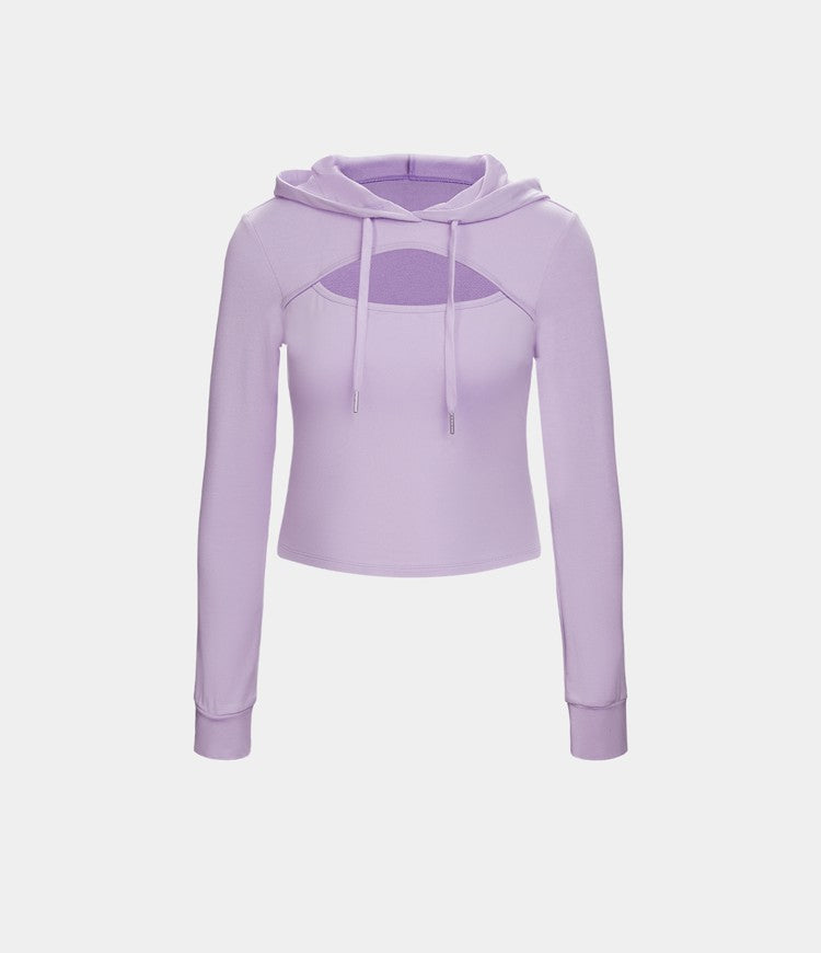 Fitted Lavender Hoodie | Stretch Fabric | Chic and Functional