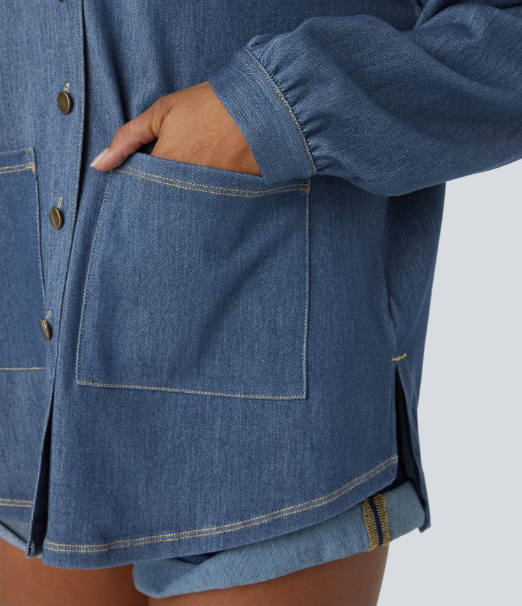 Oversized Denim Jacket | 100% Cotton | Relaxed Fit