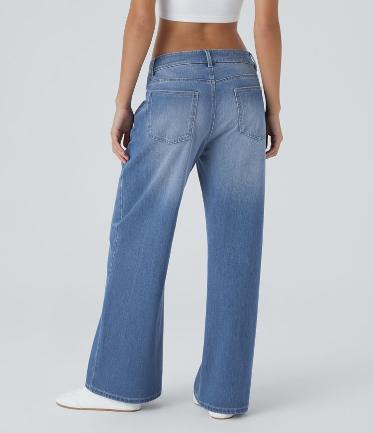 High-Waisted Wide-Leg Jeans | Light Denim | Relaxed and Trendy