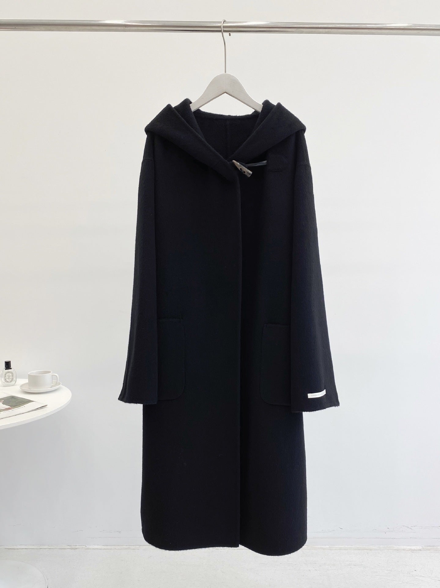 Hooded Wool-Blend Coat | Belted Fit | Timeless Elegance