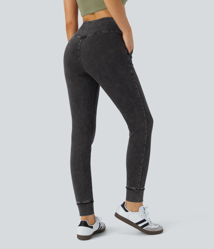 Jogger-Style Jeans | Black Denim | Drawstring Comfort