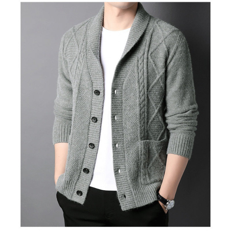 Men's Cable Knit Cardigan | Button-Up | Cozy and Versatile