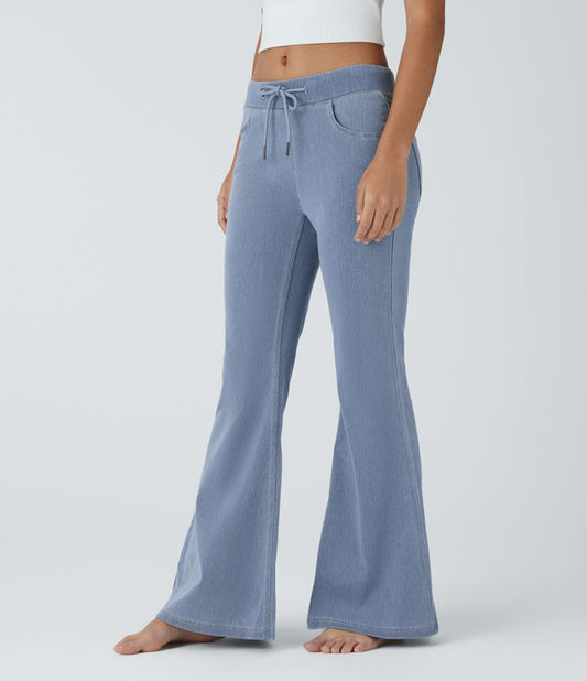 Wide-Leg Knit Lounge Pants | Stretch Knit | Comfortable and Relaxed