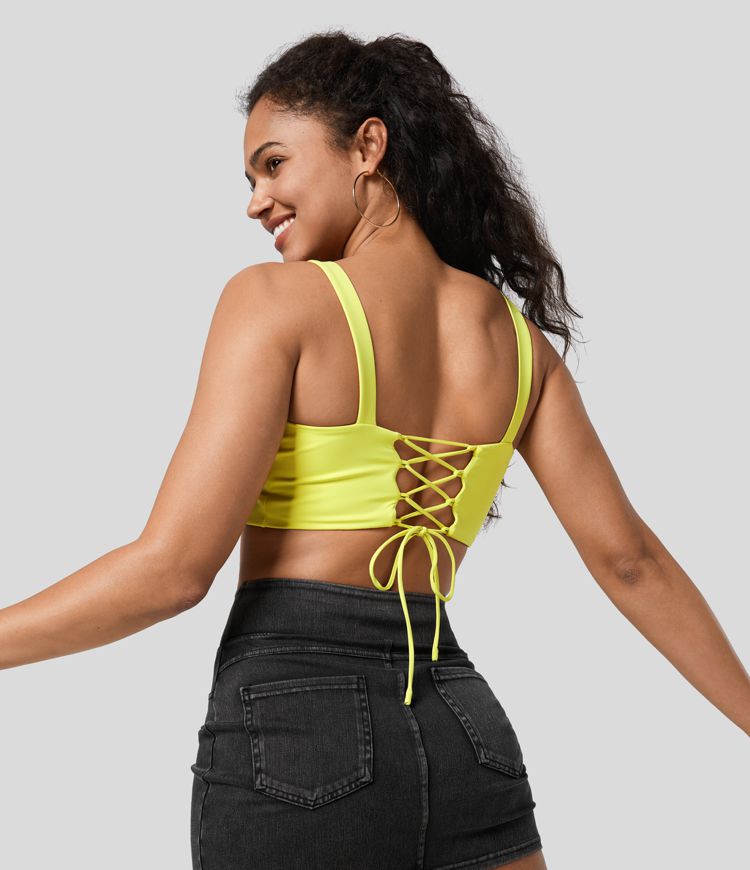 Lace-Up Back Crop Top | Trendy | Bold and Flattering