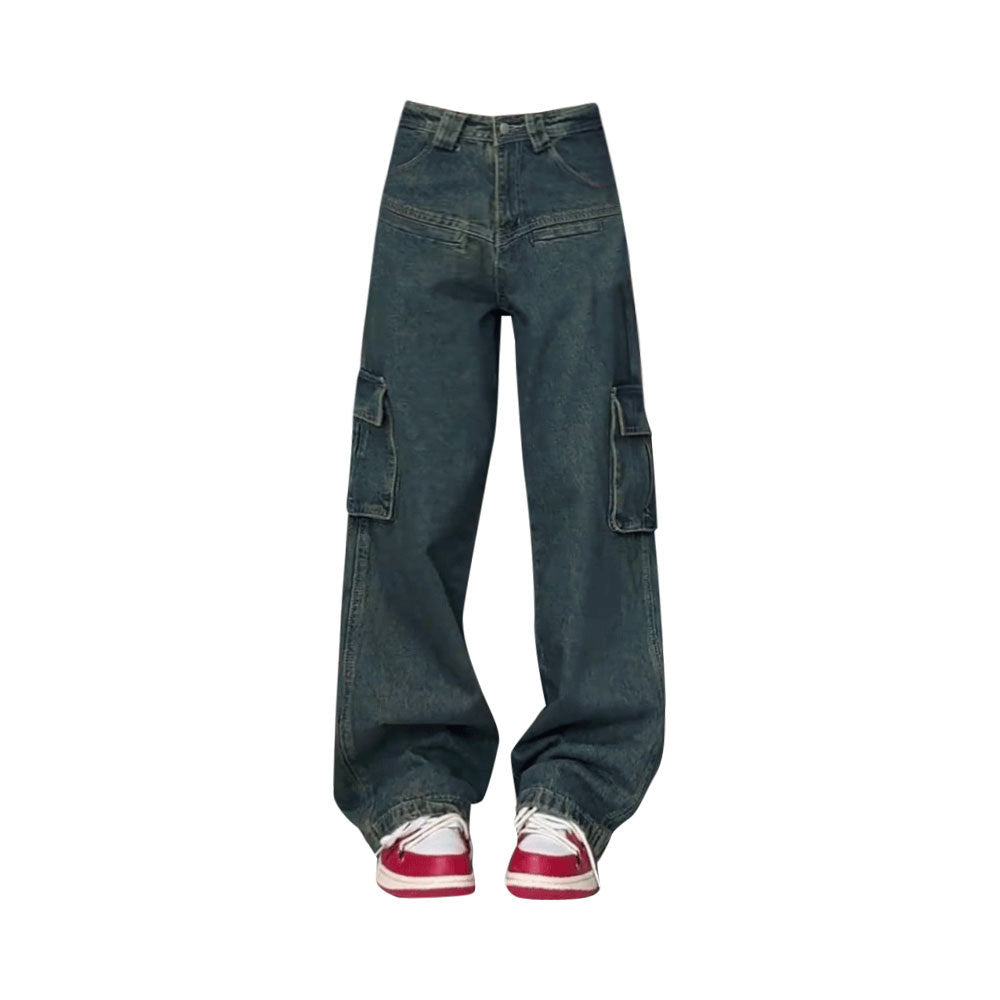 Wide-Leg Cargo Jeans | Utility Pockets | Relaxed Fit