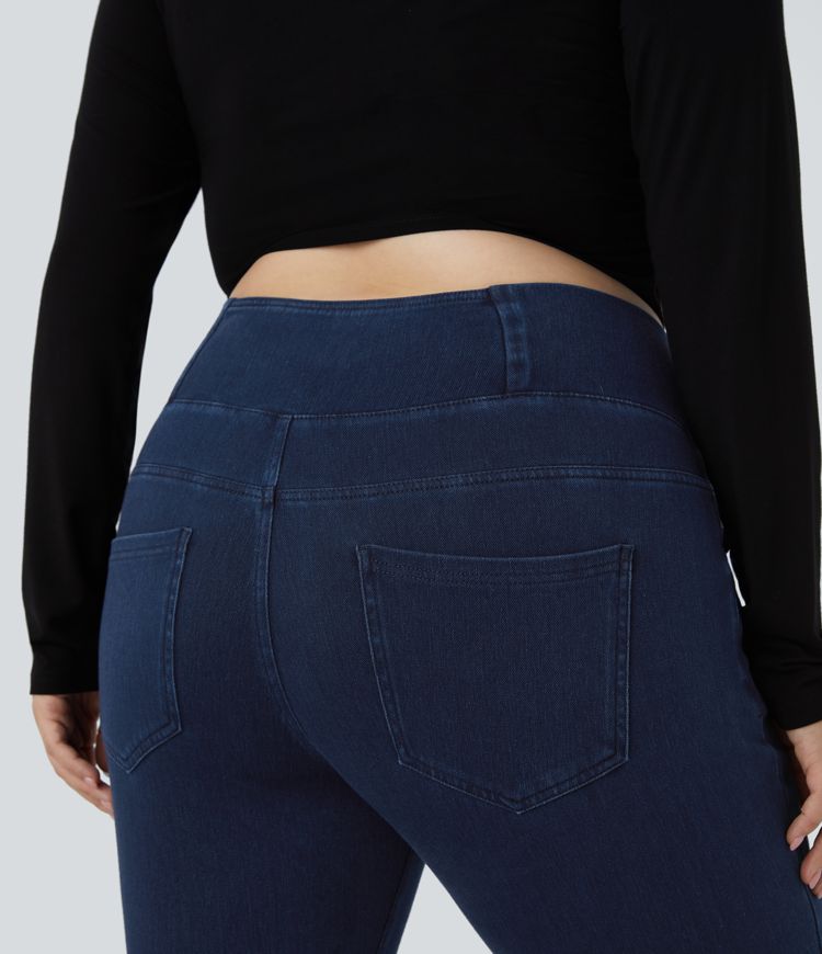 Plus-Size High-Waisted Jeggings | Stretch Denim Look | Sculpting Fit | Everyday Comfort