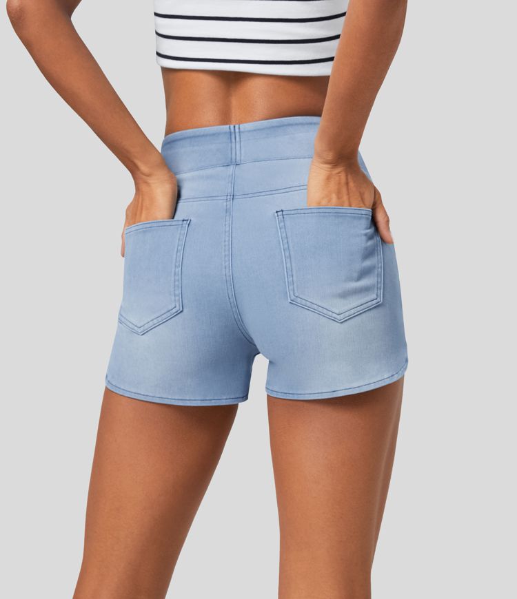 High-Waisted Pull-On Shorts | Stretch Fit | Sleek and Comfortable