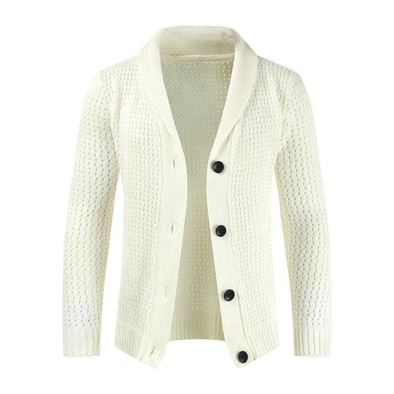 Shawl-Collar Cardigan | Textured Knit | Classic Comfort