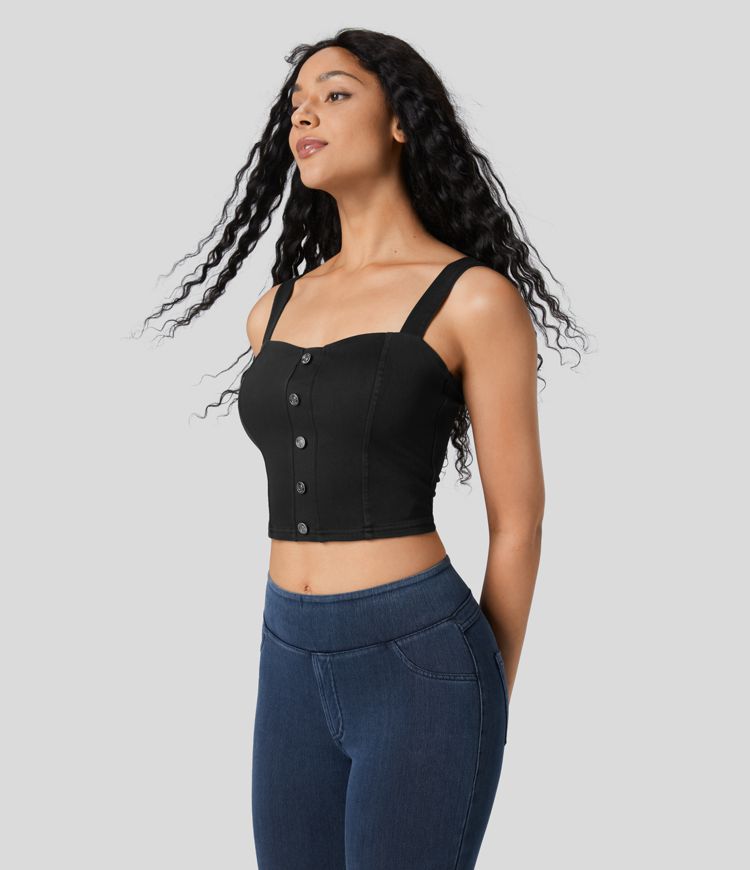 Buttoned Crop Top | Chic | Stylish and Versatile