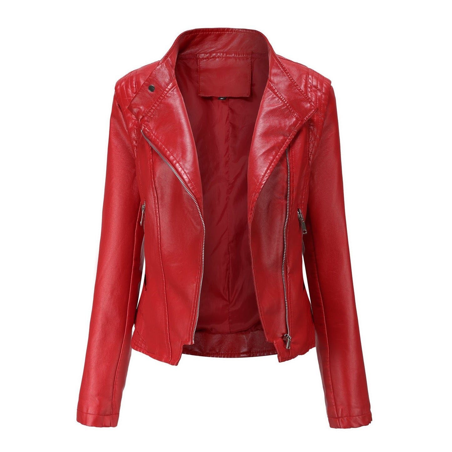 Fitted Leather Jacket | Tailored Fit | Zip Accent