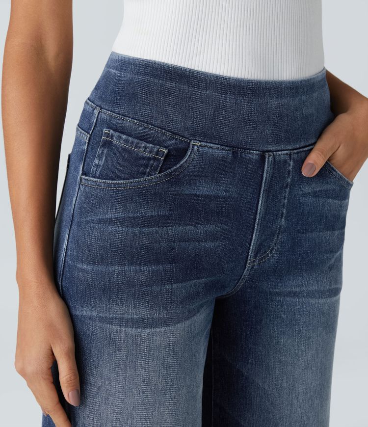 High-Rise Wide-Leg Jeans | Stretch Denim | Retro and Flattering