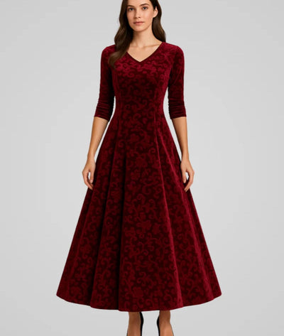 Carina - Long Sleeve Maxi Dress