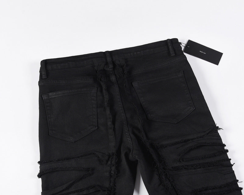 Ruched Skinny Jeans | Textured Denim | Bold and Unique