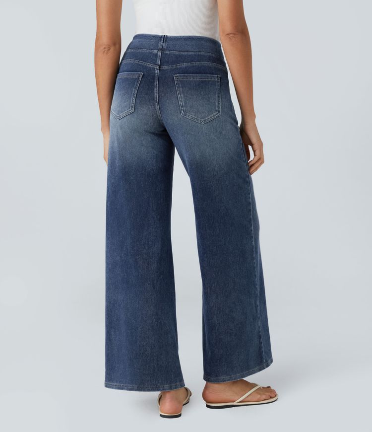 High-Rise Wide-Leg Jeans | Stretch Denim | Retro and Flattering