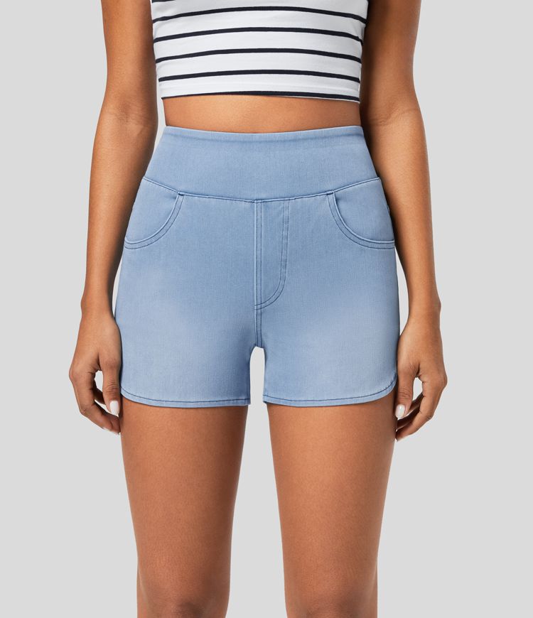 High-Waisted Pull-On Shorts | Stretch Fit | Sleek and Comfortable