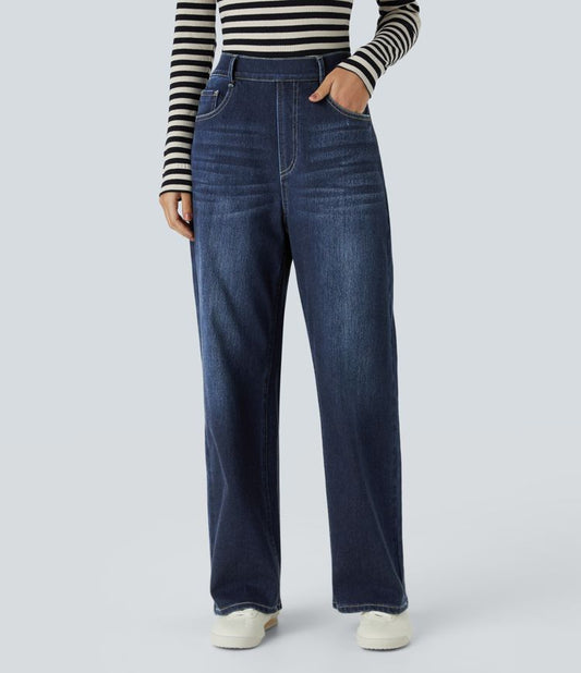 High-Waisted Wide-Leg Jeans | Cotton Denim | Timeless and Flattering