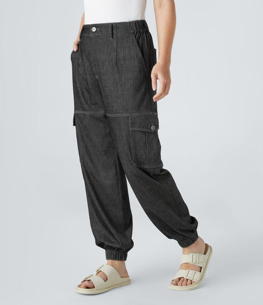 Utility Jogger Pants | Cotton Denim | Relaxed and Functional