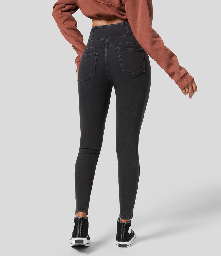 High-Waisted Black Skinny Jeans | Stretch Denim | Sleek Everyday Fit