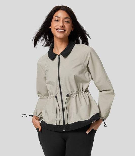 Drawstring Waist Windbreaker | Lightweight & Adjustable | Perfect for Outdoors