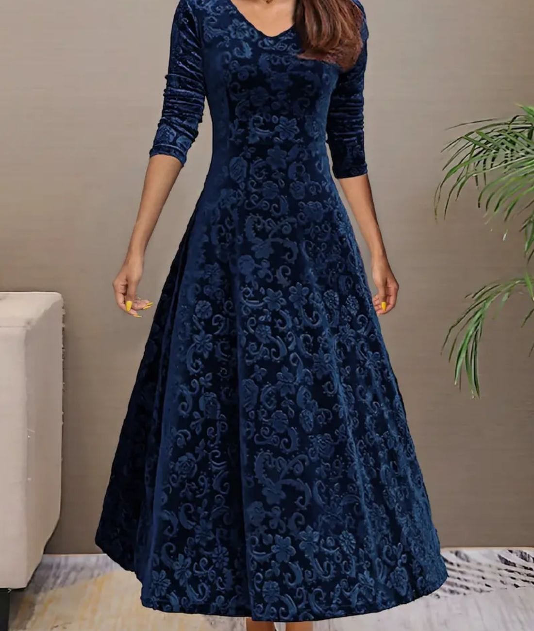 Carina - Long Sleeve Maxi Dress