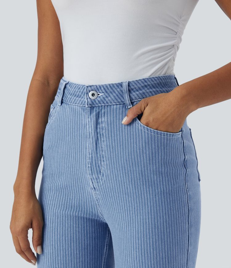 Straight-Leg Denim Jeans | High-Waisted | Classic Fit