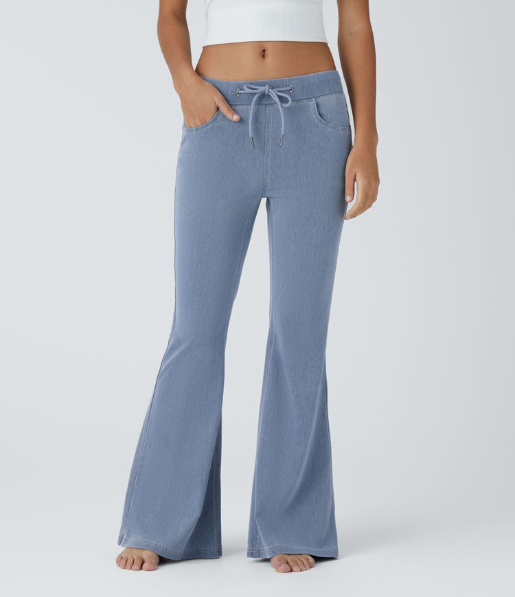 Wide-Leg Knit Lounge Pants | Stretch Knit | Comfortable and Relaxed