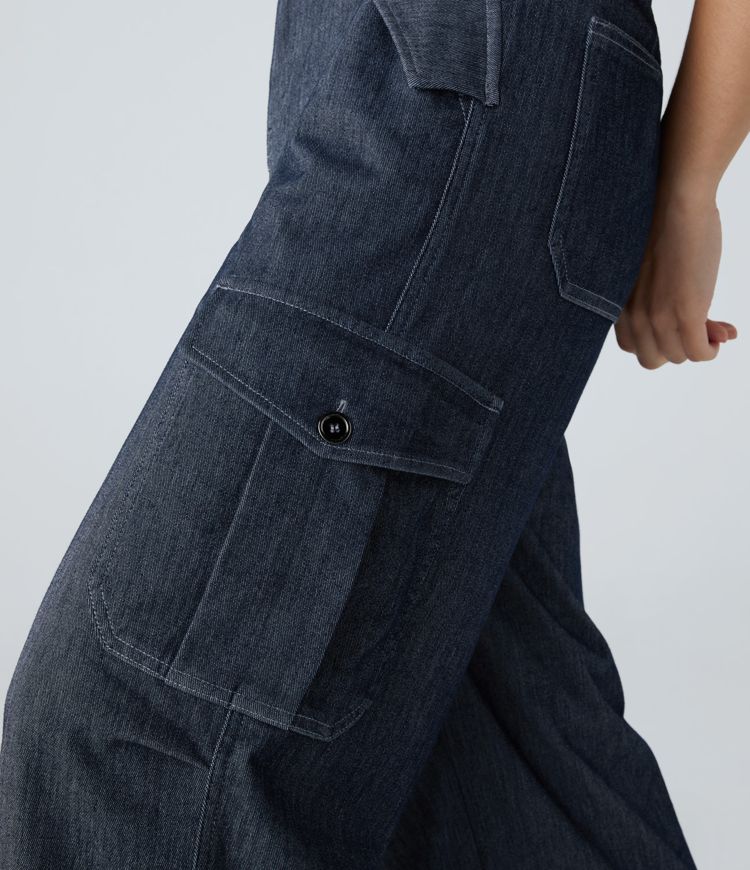 Utility Wide-Leg Jeans | Cotton Denim | Relaxed and Functional