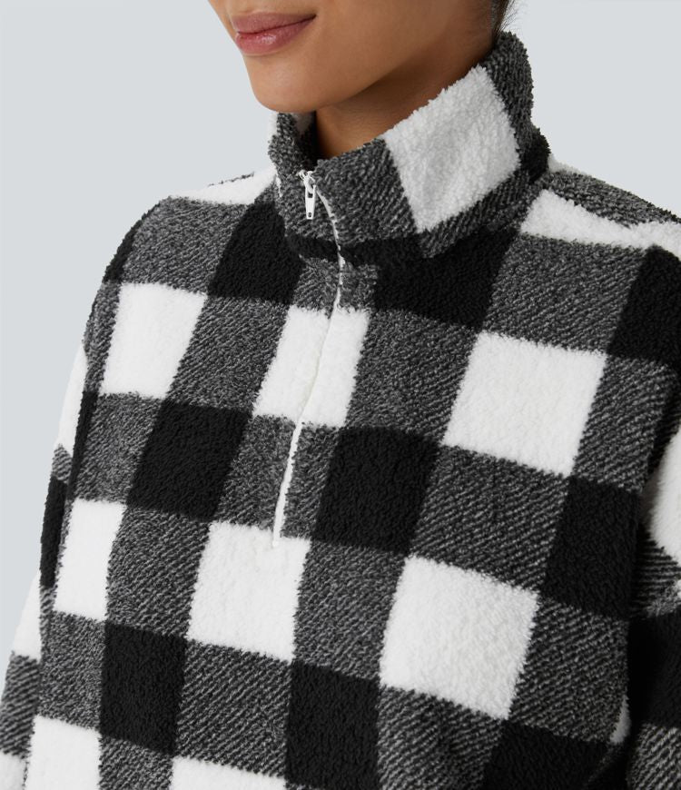 Buffalo Plaid Fleece Jacket | Warm and Stylish | Classic Design